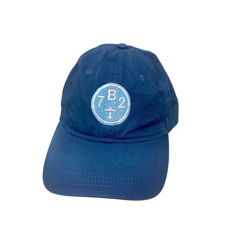 7B2 North Hampton Flight School Blue Baseball Cap with Embroidered Logo